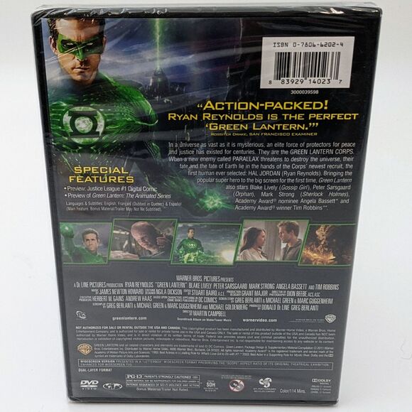 Green Lantern w/ Digital Copy - Sealed DVD (WB, 2011) - Picture 2 of 2